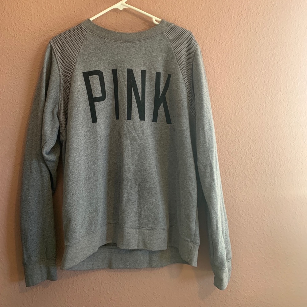 Victoria’s Secret Pink sweatshirt.